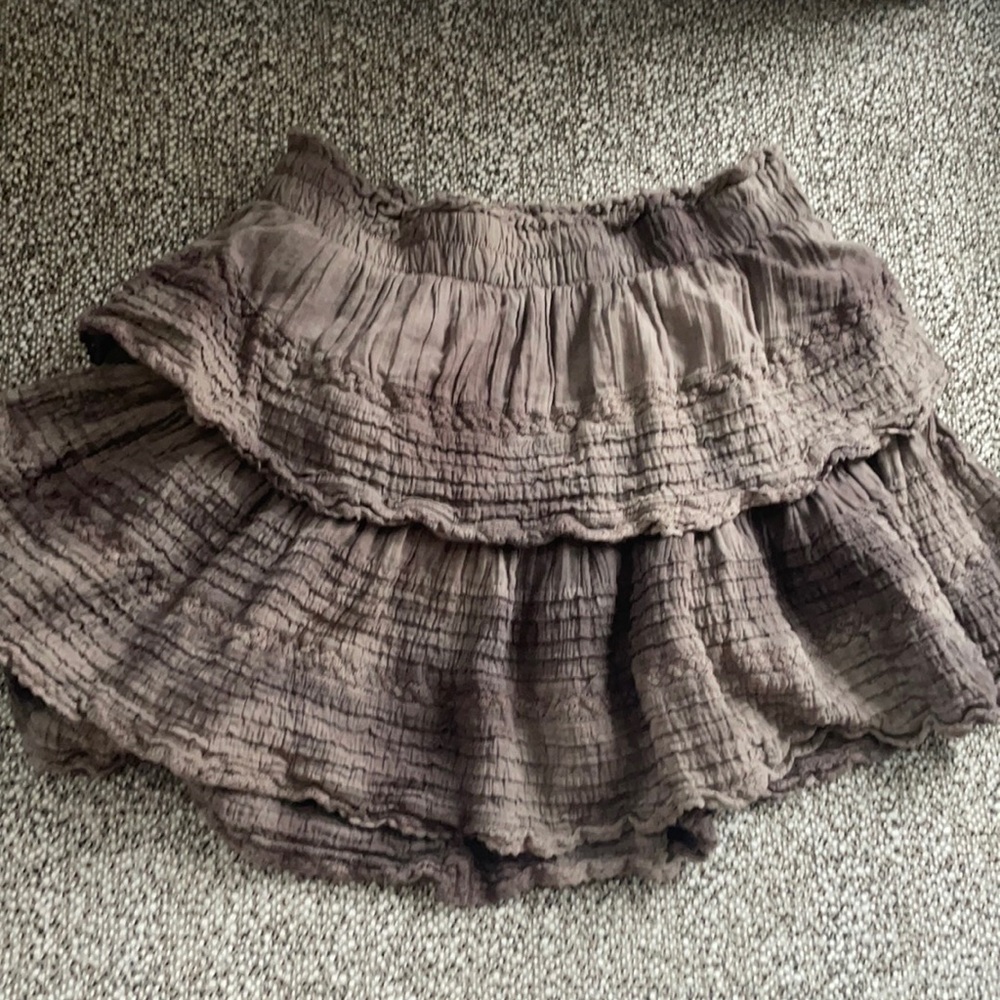 Aerie Rock 'n' Ruffle Tie Dye Mini Skirt